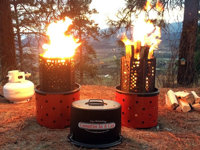 1缶にまとまった コンパクトなキャンプファイアーセット Amazing Campfire アメージングキャンプファイア Kickstarter Fan