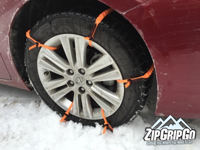 タイヤへの取り付けが簡単 プラスチック製の車用チェーン Zipgripgo ジップ グリップ ゴー Kickstarter Fan
