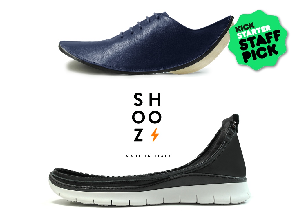 靴底にファスナーが ソールはそのままに スキンを着せ替えできる靴 Shooz シューズ Kickstarter Fan