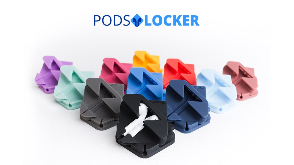 イヤホンをなくさないように スマホの裏やノーパソに収納するグッズ Podslocker ポッドロッカー Kickstarter Fan