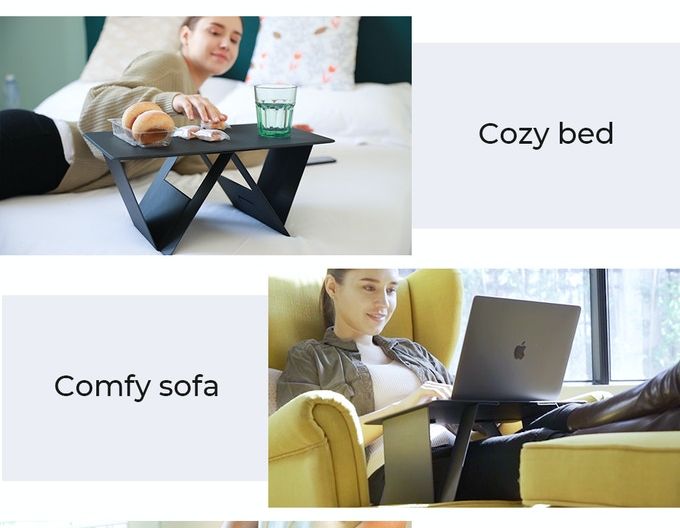 ベッドやソファーでノートパソコンを使うスタンド。足を立てればデスク 